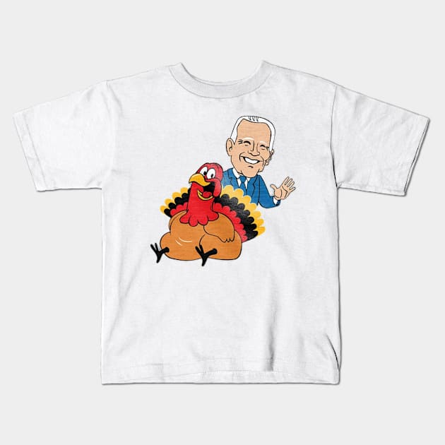 Joe Biden Thanksgiving Kids T-Shirt by Fanu2612